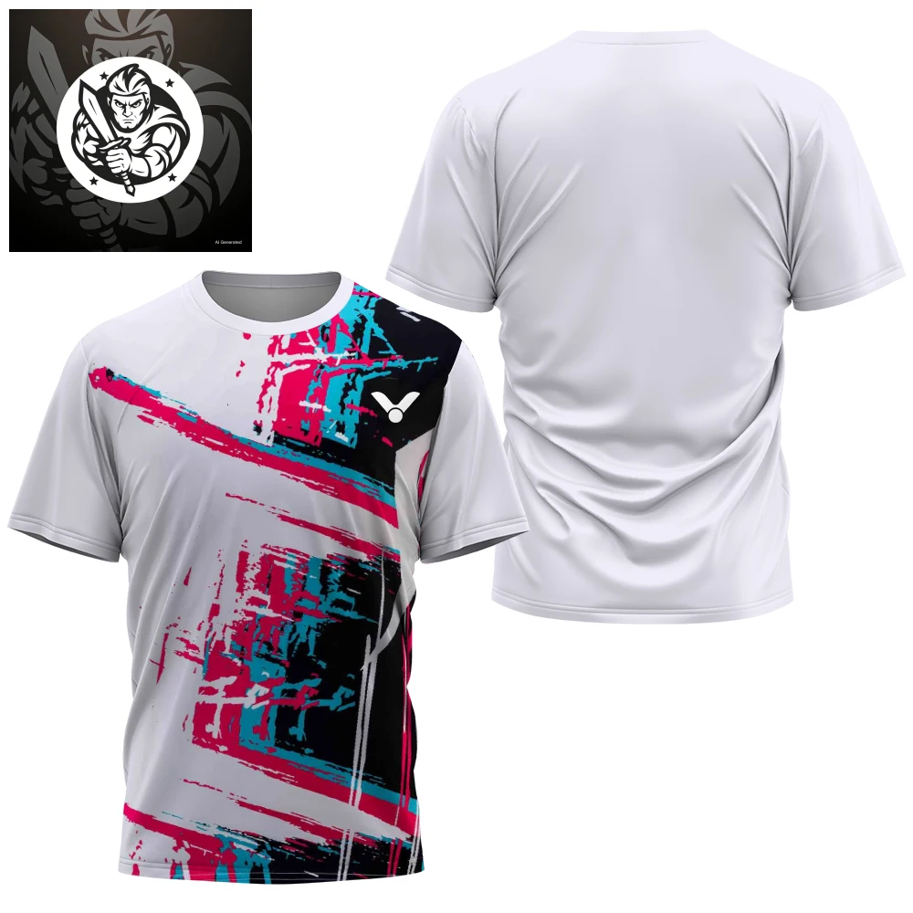

2025-26 New Summer Brand Men's T-shirt Table Tennis And Badminton Training Daily Sportswear Breathable Short Sleeve Tee Tops