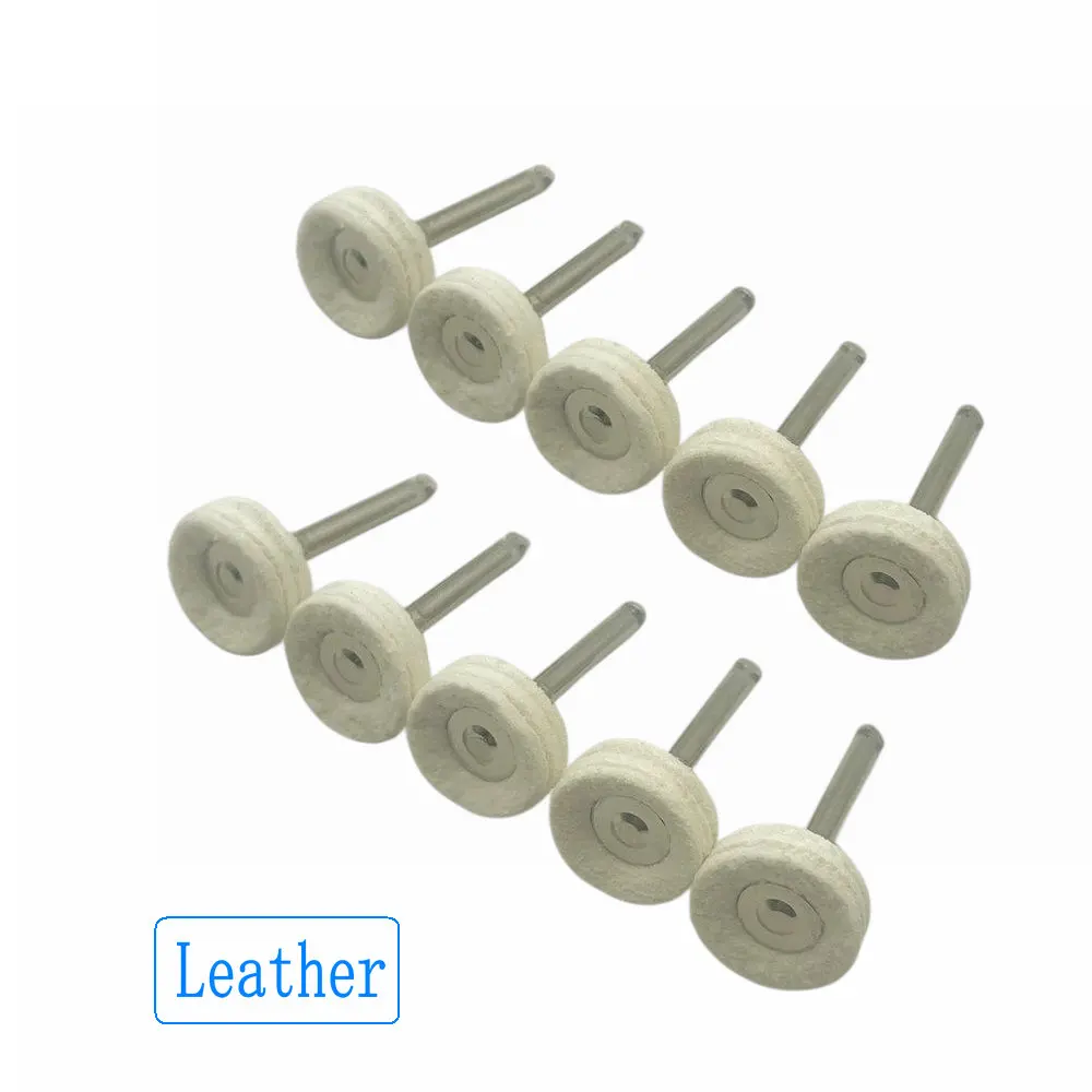 10pcs Dental Dental Polishing Brush Wheel 2.35mm For Contra Angle Handpiece Goat Hair Cotton Felt Polisher Prophy Brushes