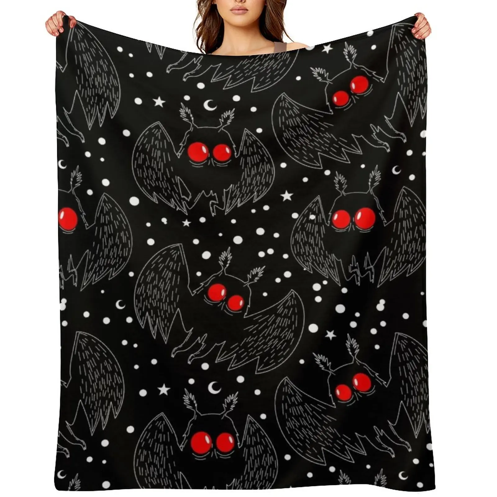 

Mothman Night Throw Blanket Weighted Bed for winter Sofa Throw Blankets