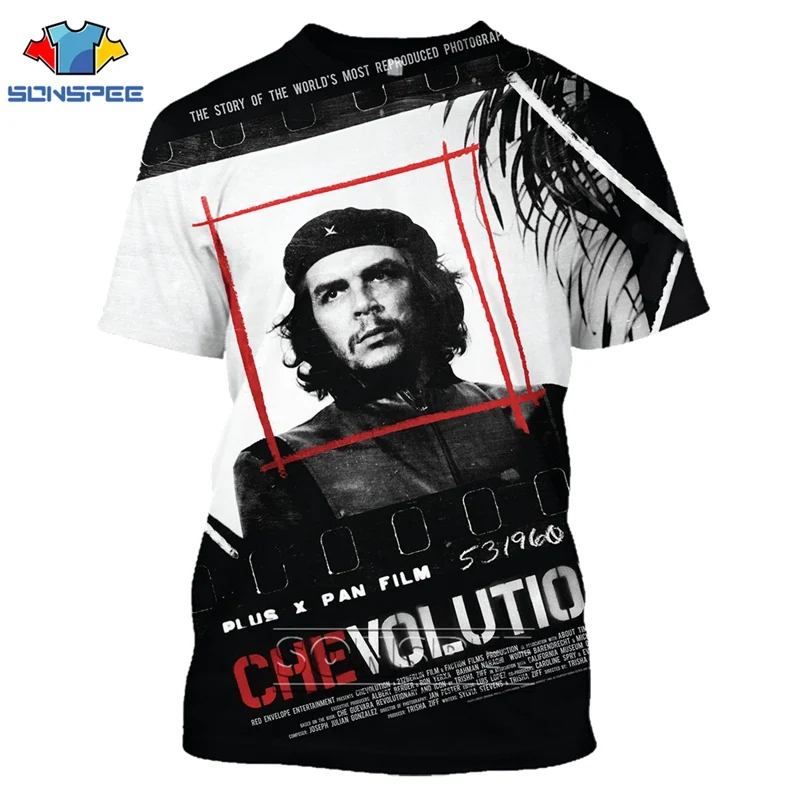 SONSPEE Cuban Revolutionary Leader Che Guevara 3D Print T Shirts Streetwear Funny Men T-shirts Fashion Casual Homme Tee Shirts