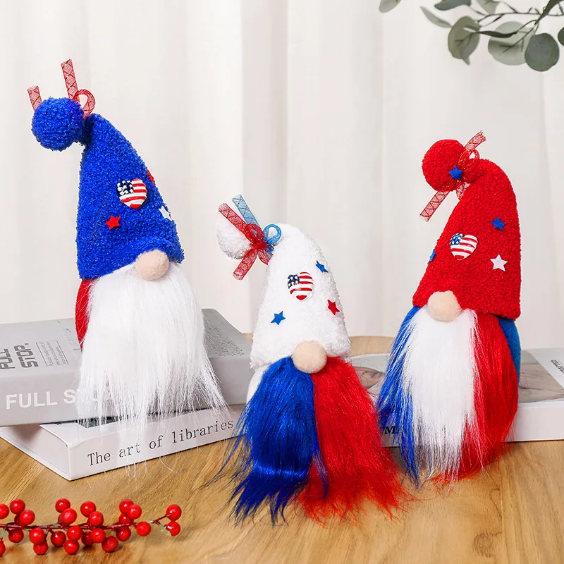 

New American Independence Day Plush Toys Baby Shower Party Decoration 4th of July Toy Home Decor