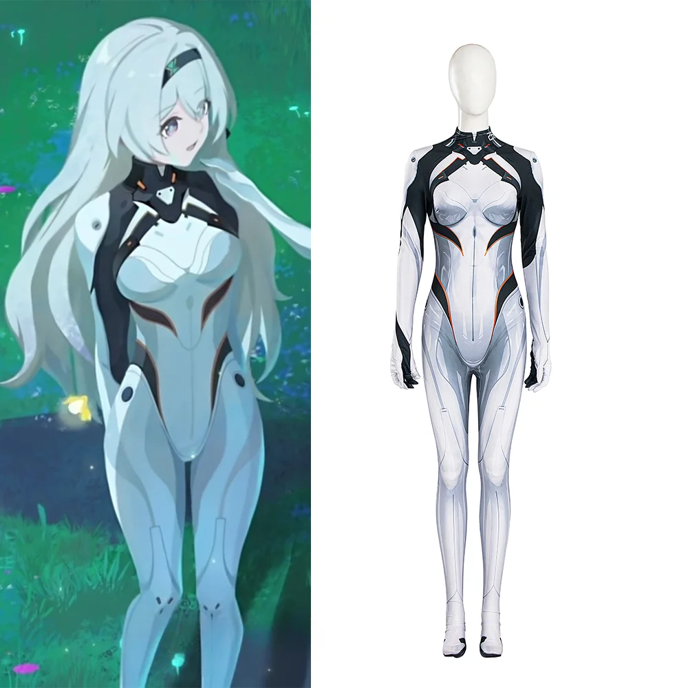 

Firefly Cosplay Costume Bodysuit Game Honkai Star Rail Firefly Jumpsuit Set Uniform Battle Suit Halloween Carnival Party Outfits