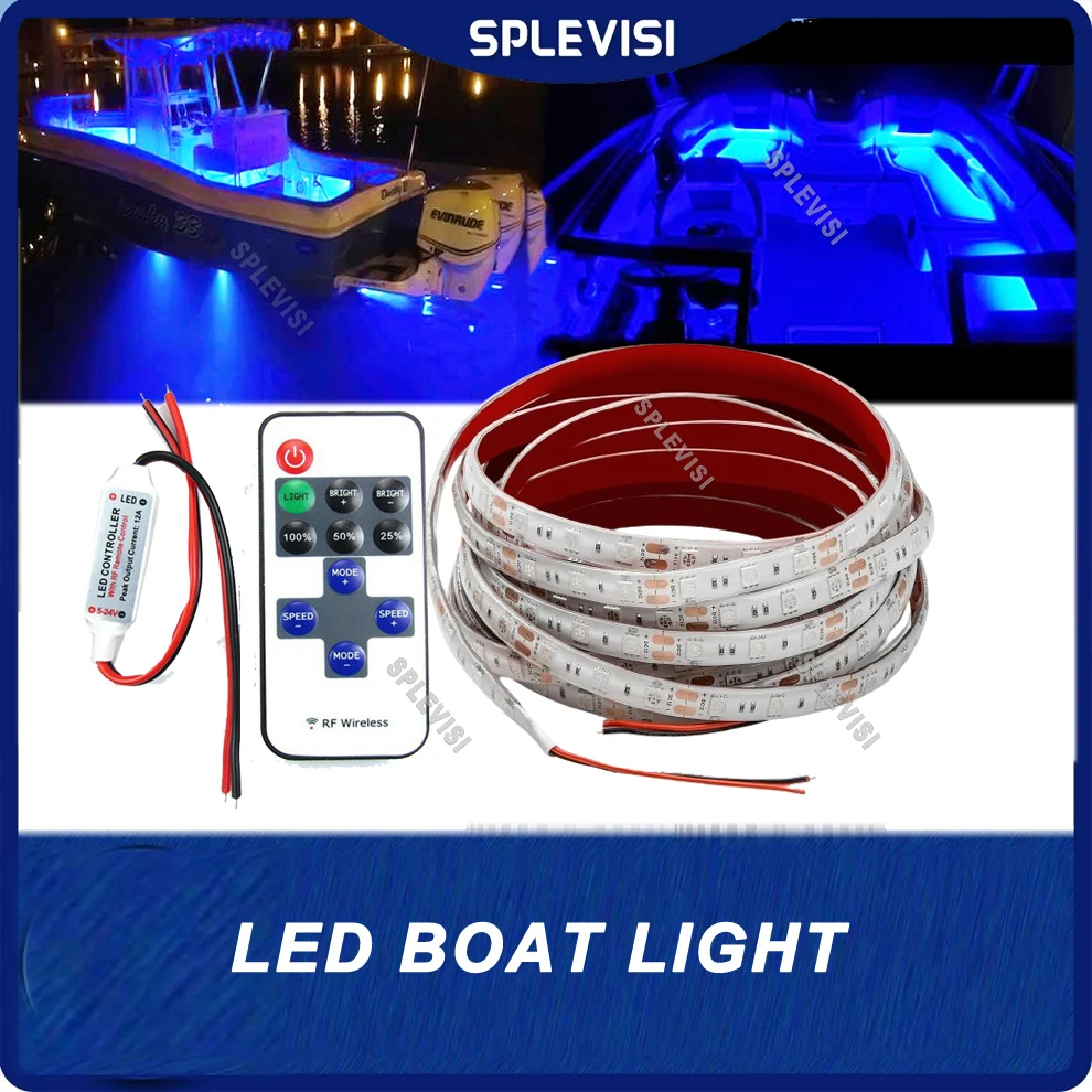 

Wireless Dimmer LED Boat Strip Lights 12v DC IP65 Waterproof For Boat Deck Dock Light Pontoon Boat Bass Yacht Vessel Fishing