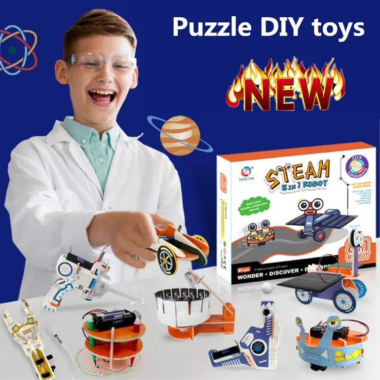 Children's Science Experiment Set Puzzle Early Education 8-in-1 DIY Toys Simulation Model Educational Toys