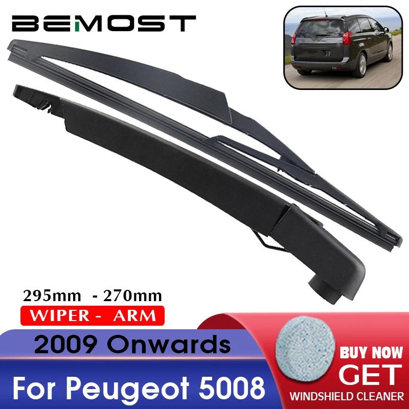 BEMOST Auto Car Rear Windshield Wiper Arm Blades Rubber For Peugeot 5008 295MM 2009 2010 2011 2012 2013 2014 2015 2016 2017 2018