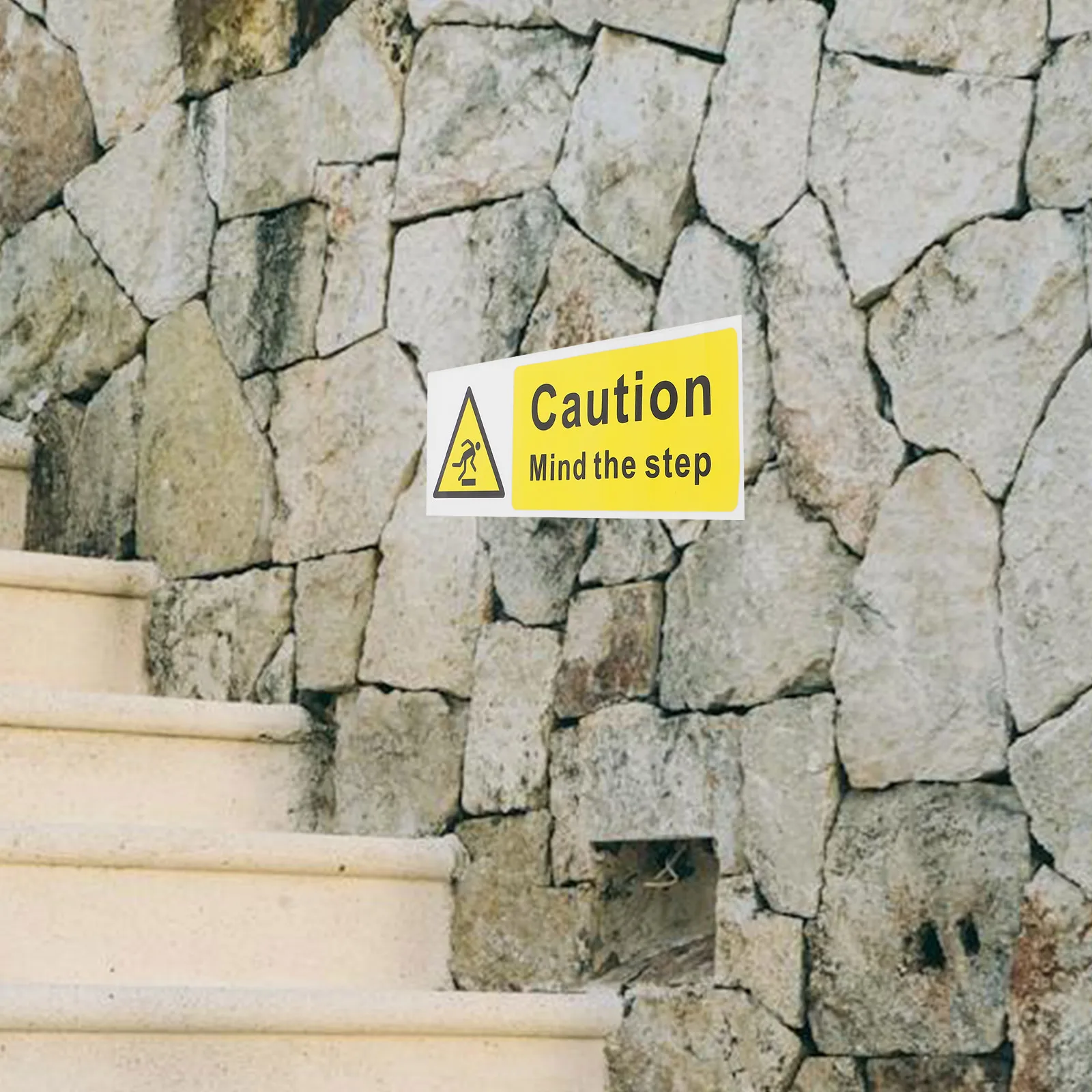 Mind The Step Sticker Self Adhesive Waterproof Warning Signs for Stairs Floors Caution Safety Decals for Workplace Basement Step