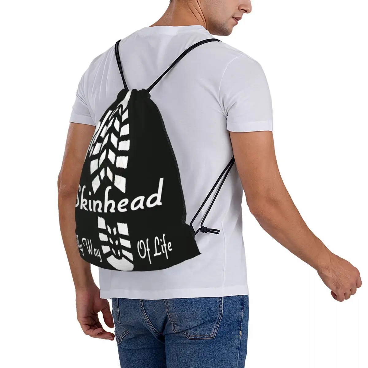 The Last Skinhead Way Of Life-mochila con cordón para niños, bolsa de viaje, bolsa de cuerda, 3835