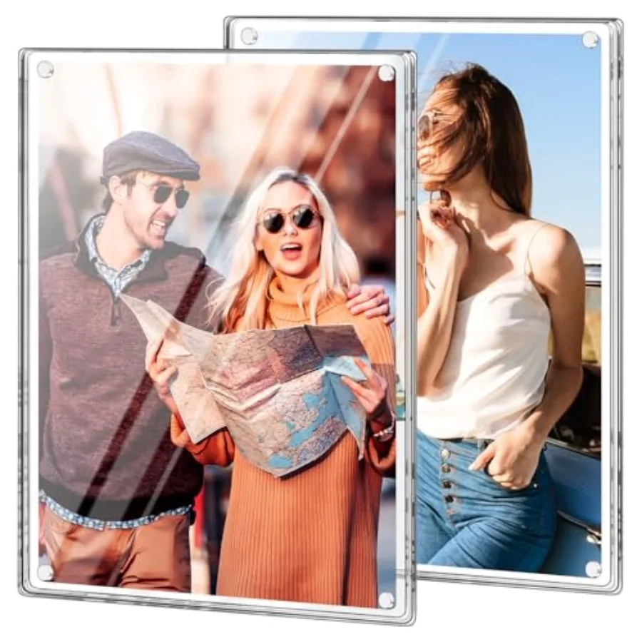 

8.5x11 Acrylic Picture Frame, 8.5x11 Picture Frame Magnetic Frame for Refrigerator, Certificate Document and Photo Frame