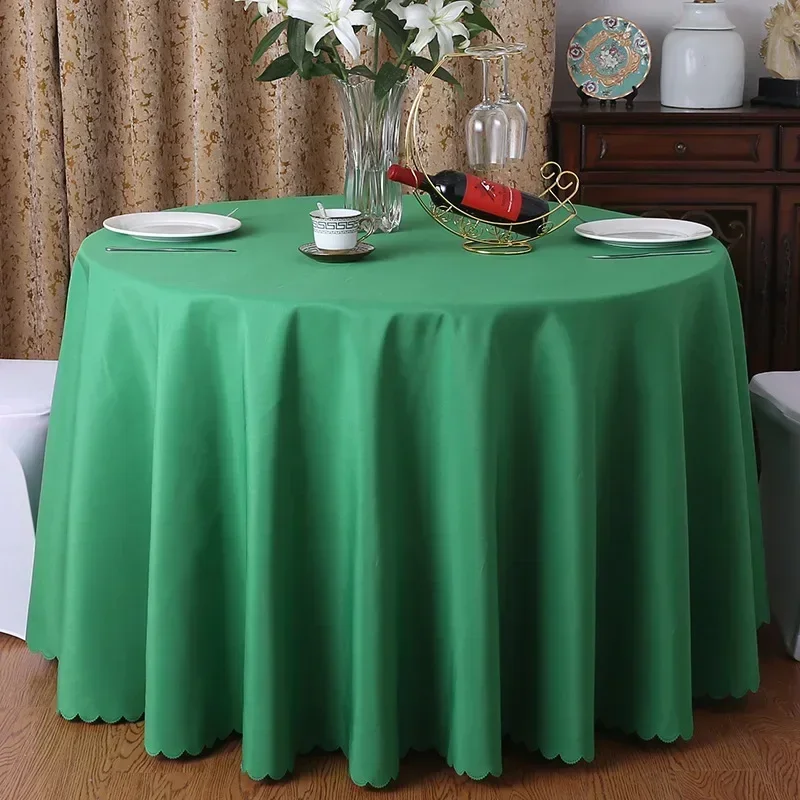 

Polyester tablecloth Table cloth round table cloth circular solid skyblue