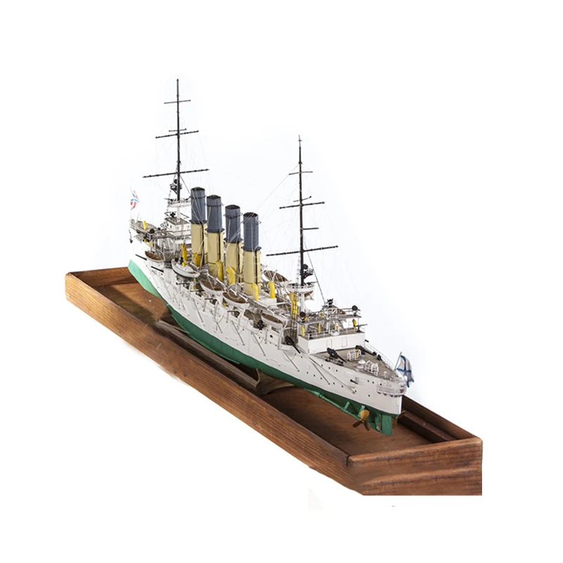 1:200 Tsarist Russia Varyag Protected Cruiser Paper Model Warship Model Military 3D Model Ship Cards Kit Handmade Toy Home Decor