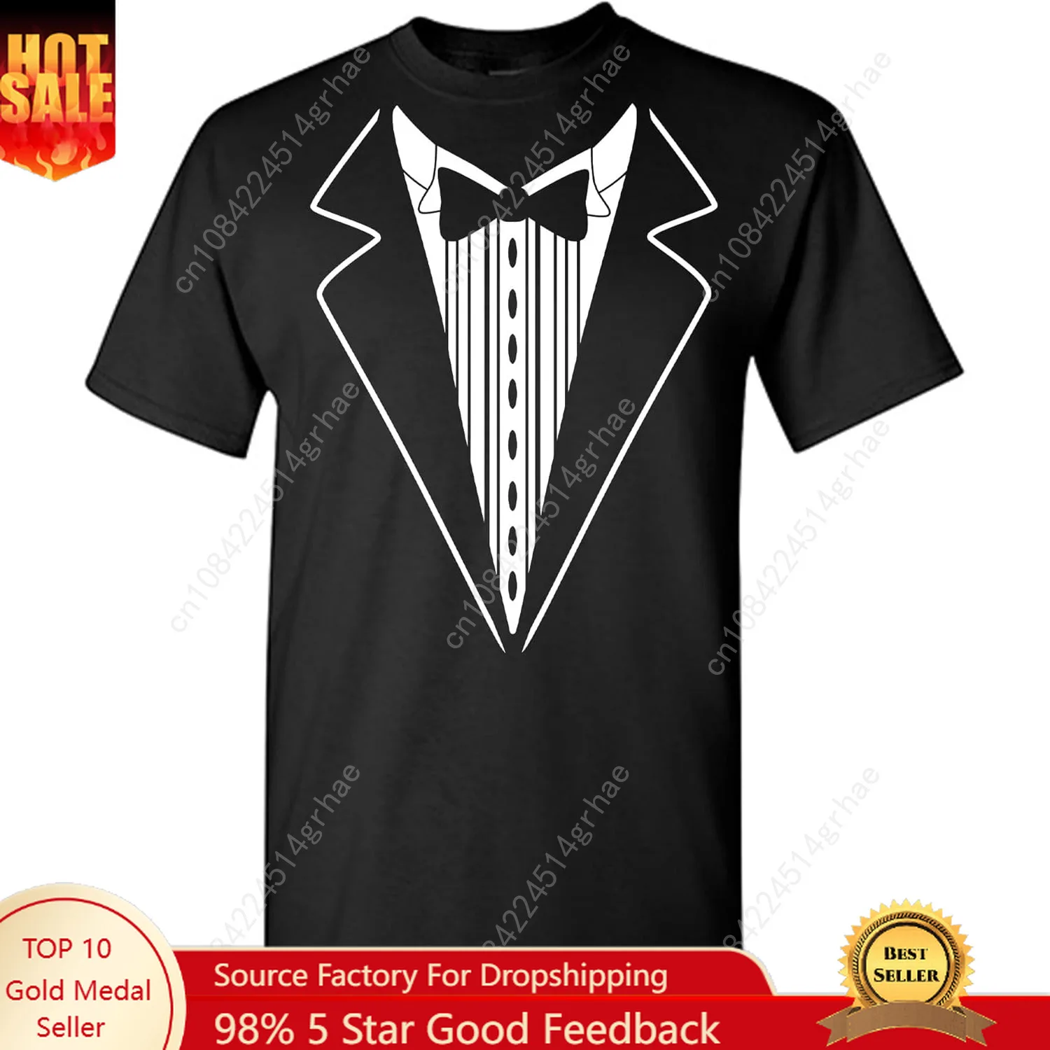 

Tuxedo Shirts for Men Novelty Graphic Funny Formal Classic Black White Tux Print Casual Wedding Bachelor Prom T-Shirt