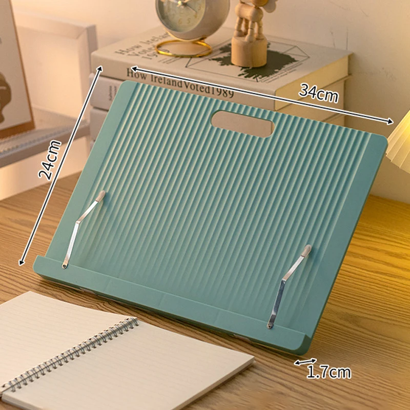 Sujetalibros plegable portátil ajustable, soporte para libros de lectura, estante para recetas, organizador plegable para tableta de puntuación musical