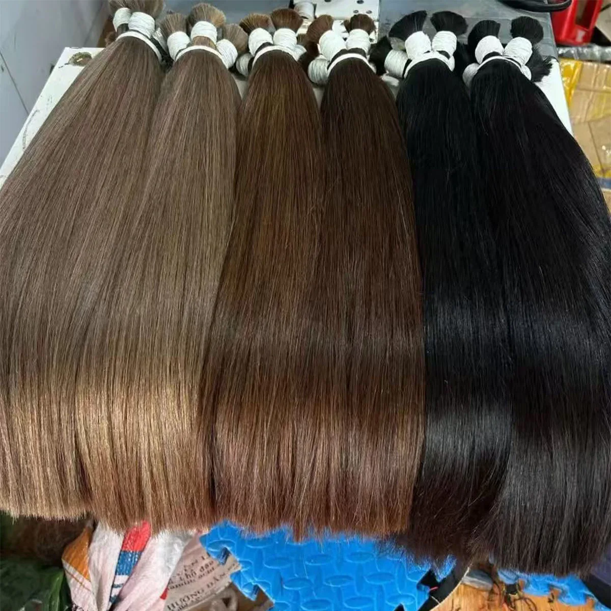 

100% Real Natural Blone #613 Straight Human Hair Bulk No Weft Vietnamese Virgin Remy 16-30 Inch Hair Extension 100g For Braide
