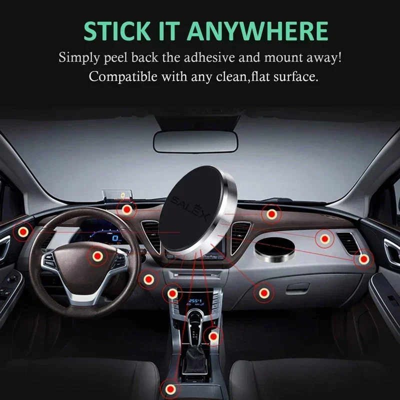 Picture 6: Magnetic Phone Car Holder Universal Magnetic Mount Bracket Stick on Car Dashboard Wall for iPhone Xiaomi Huawei Car Phone Holder