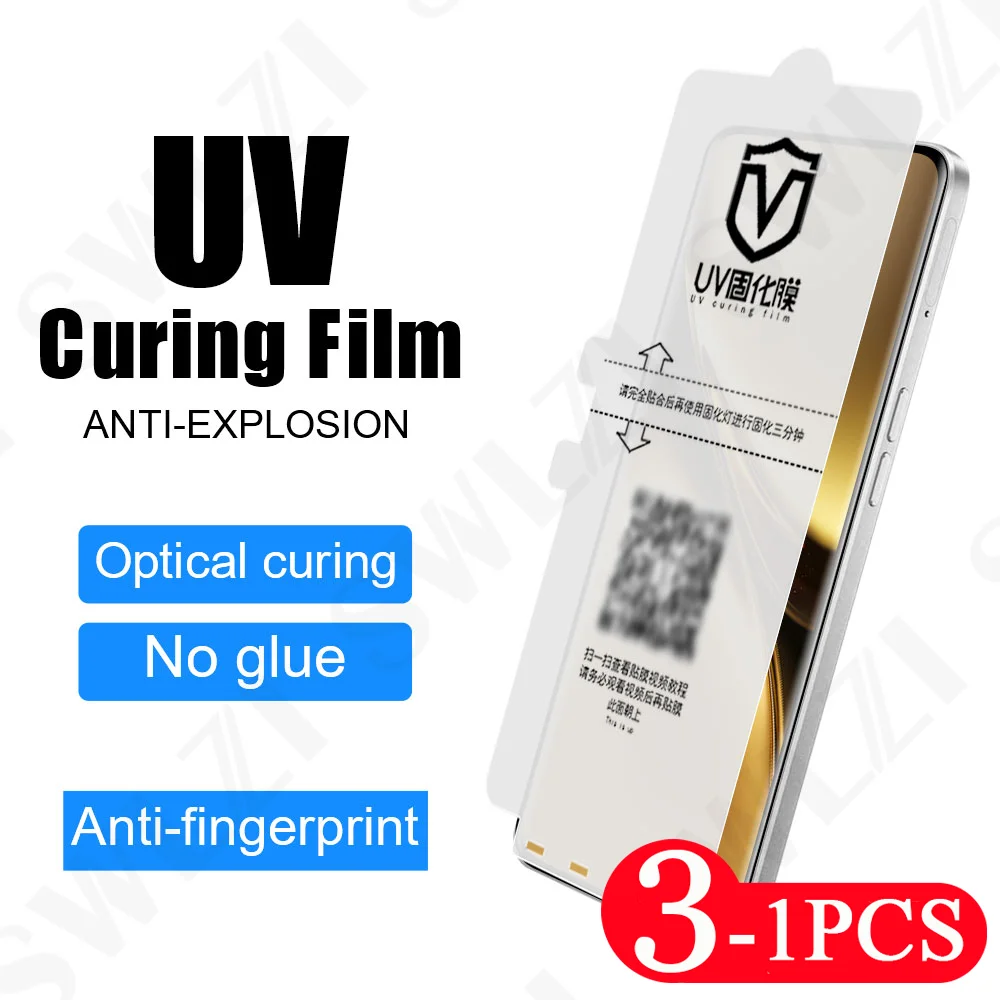 3/2/1 Pcs Not Glass protective film for vivo X200 Y300 Pro UV light curing film screen protector X100 X90 X80 S19 S18 S17 Pro