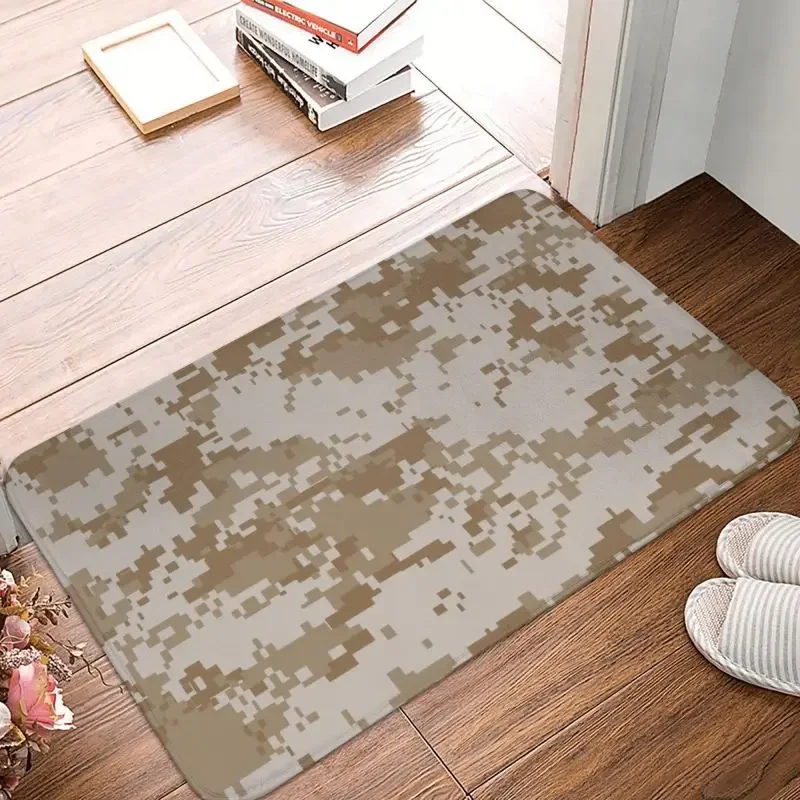 Digital Desert Camo Floor Door Kitchen Bathroom Mats Outdoor Military Army Camouflage Doormat Garage Entrance Carpet Rug