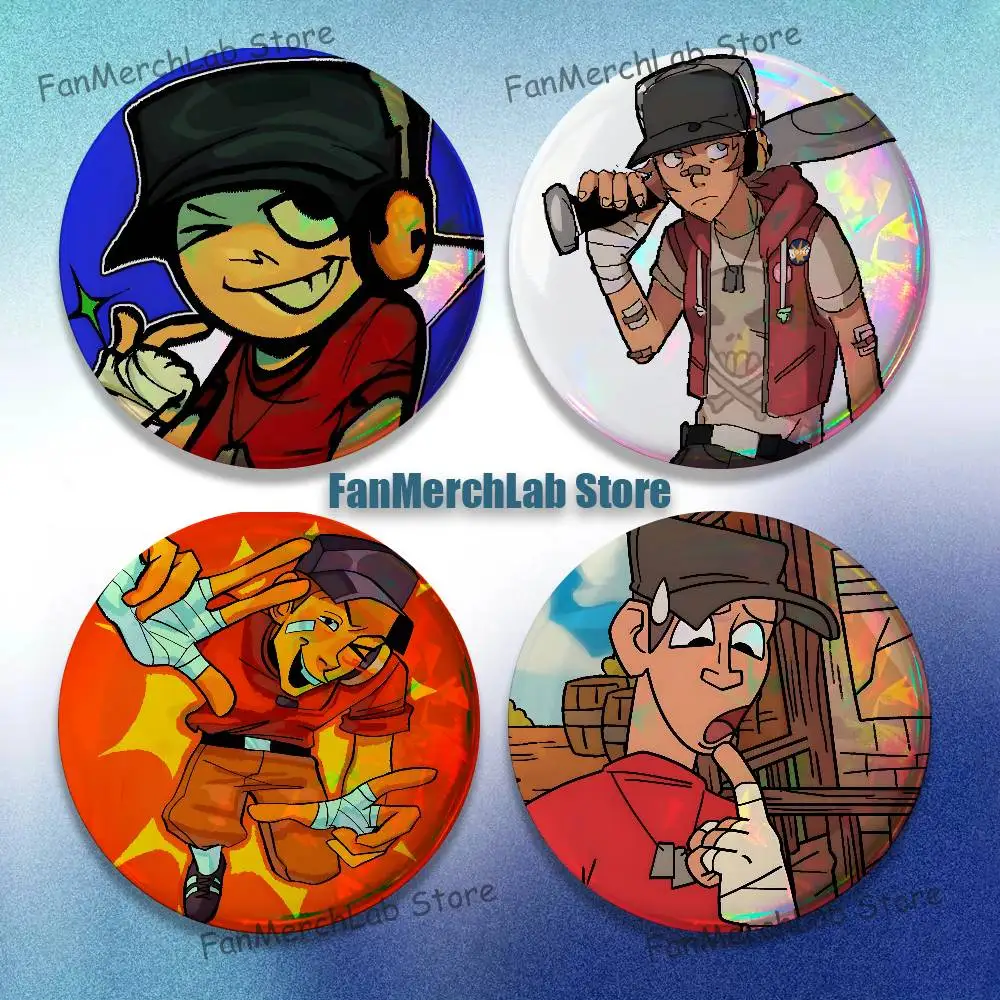 

Game TF2 S-Scout Badge Cartoon Figure Brooches Cute Enamel Pins for Jewelry Backpack Accessories Gifts