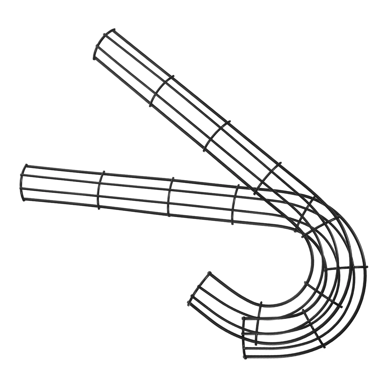 

2Pcs Christmas J-Shaped Wreath Metal Wire Form for Festive DIY Garland Craft Projects Candy Cane Inspired Holiday Decorations