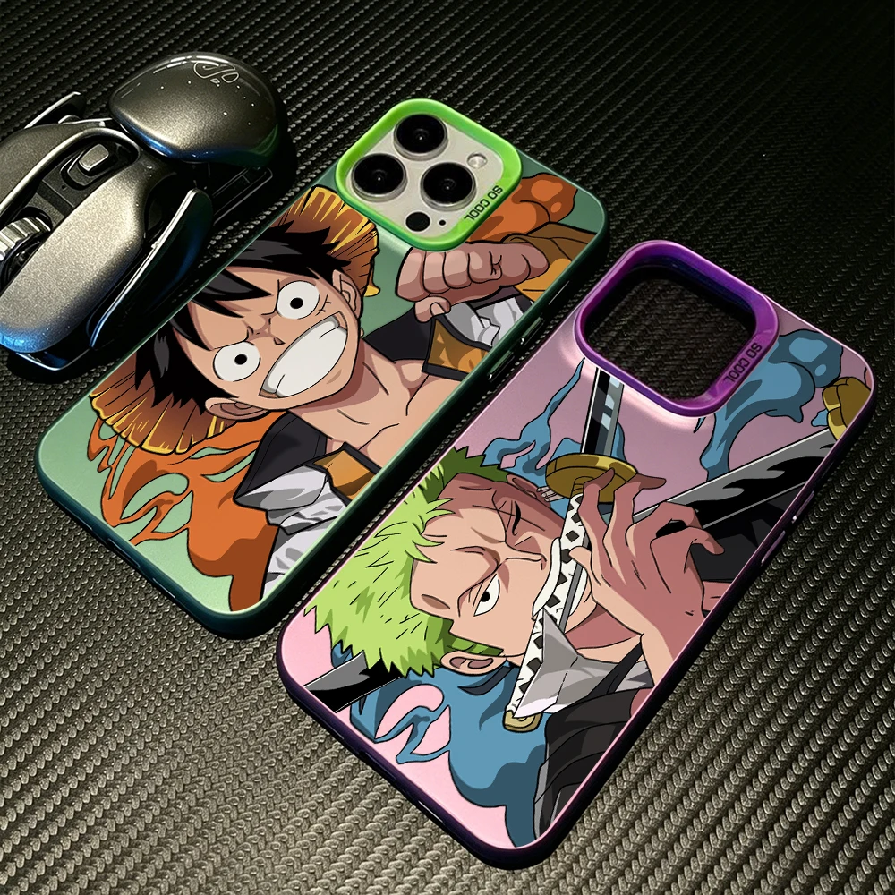 ONE PIECE Anime Luffys Zoros Phone Case for Samsung Galaxy S26 S25 Edge S24 S23 S22 S21 FE S20 Ultra Plus 5G Colorful Cover