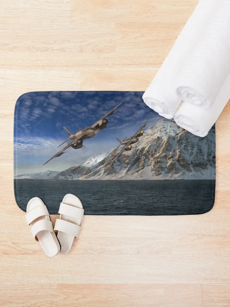 RAF Mosquitos in Norway fjord attack Bath Mat Toilet Accessories Bathroom Bathroom Foot Mat