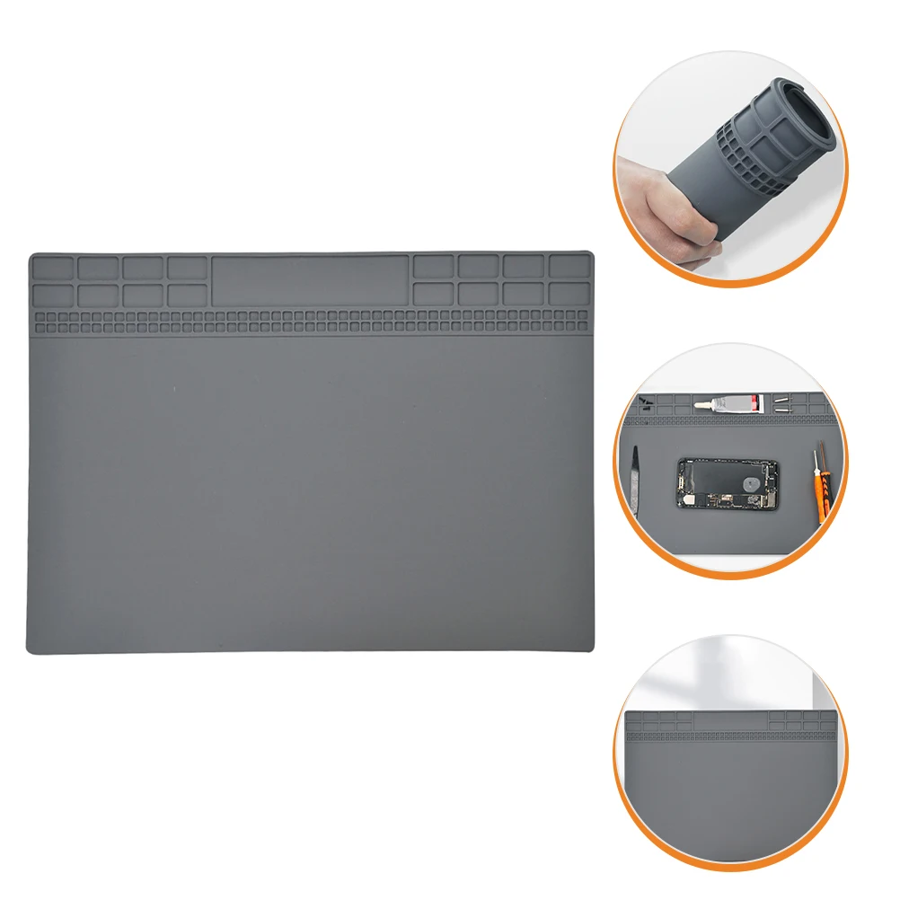 

Silicone Repair Mat for Electronics Work Station Anti Static Laptop Soldering Mat Touch High Temperature Resistant