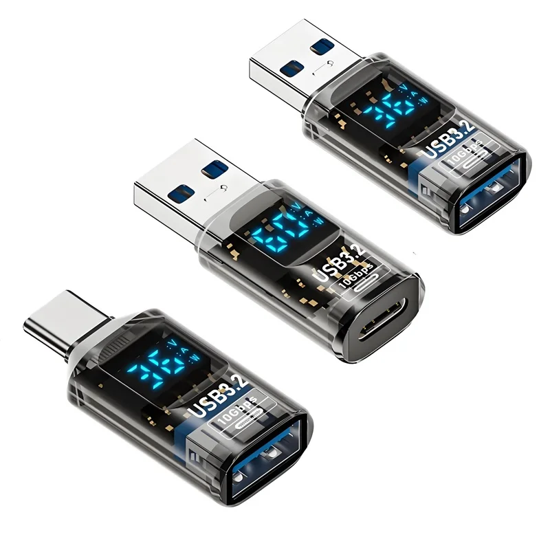 36W USB C Adapter with Digital Display Type C Converter for Phone Computer Support Charging and Data Sync Perfect for Daily Use