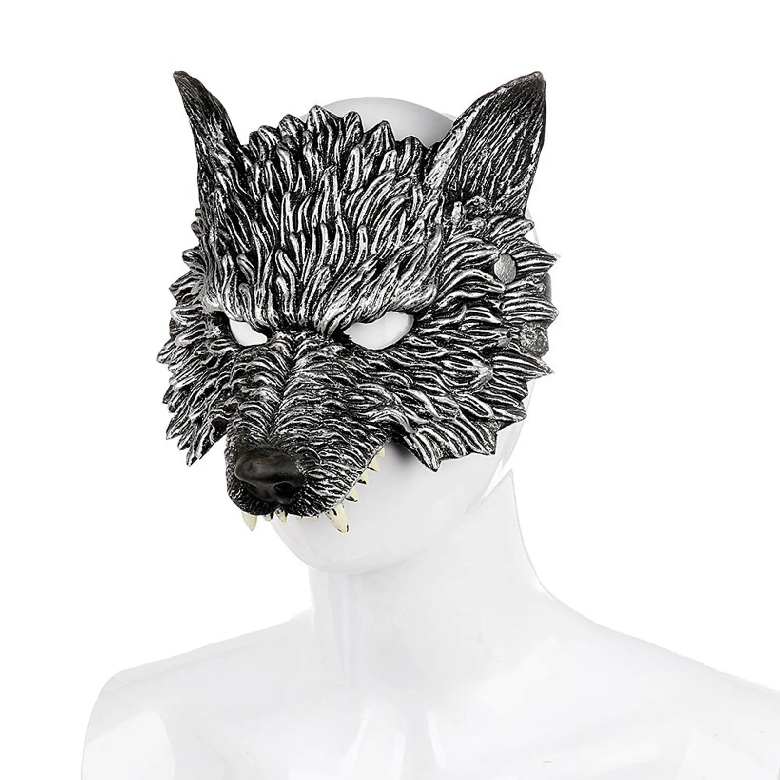 Wolf Half Costume Cosplay Masquerade Mask Cover for Festivals Props Kids