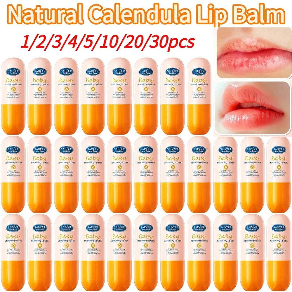 Natural Calendula Lip Balm Moisturizing Anti-Cracking Repair Nourishing Hydrating Lipstick Lips Care Gentle Non Irritating