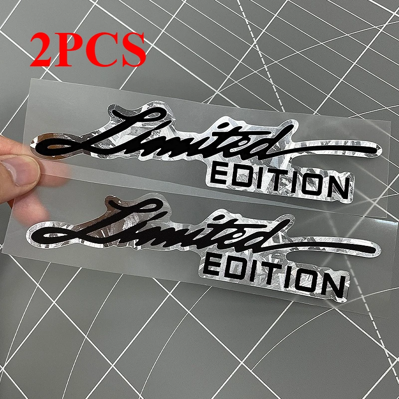 2PCS LIMITED EDITION Motorrad Aufkleber Wasserdicht für Motorrad Roller Körper Helm Box Auto Fenster Universal Vinyl Aufkleber