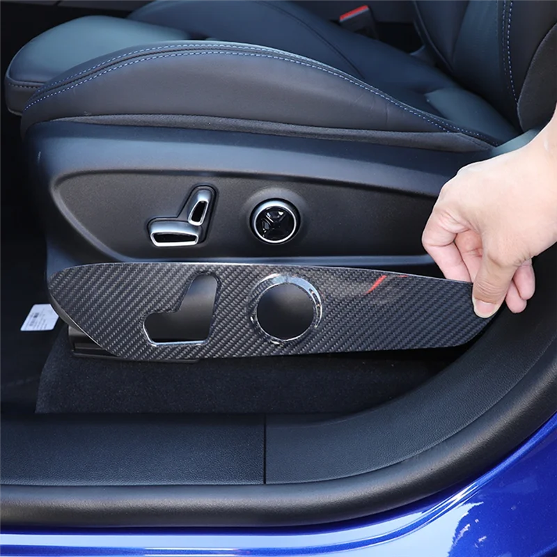 

Car Front Seat Adjustment Switch Cover Car Seat Switch Accessories Dry Carbon Fiber For Maserati Grecale 2022 2023