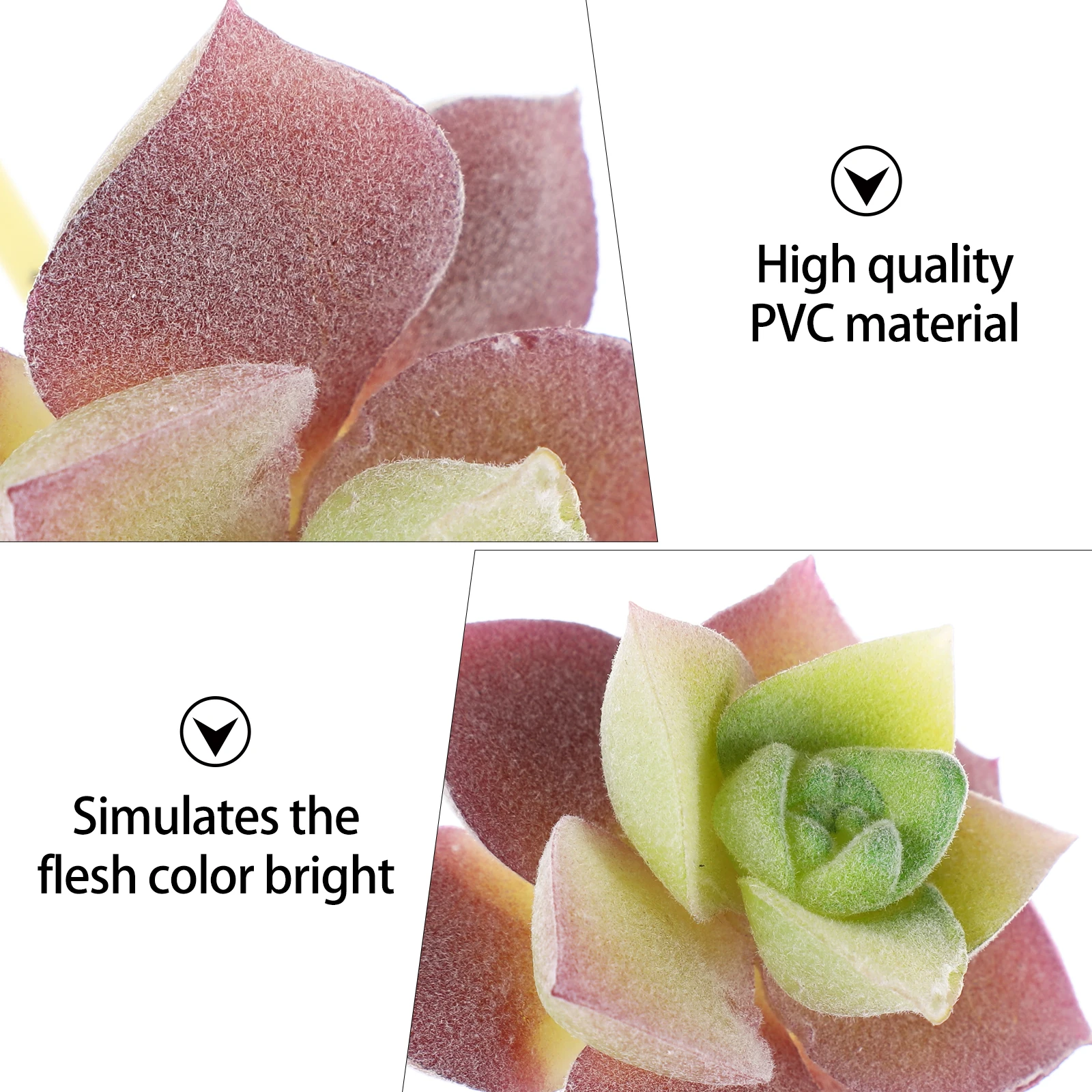 

6pcs Artificial Succulents Fake Plants Decorative Plastic Plant Home Office Shop DIY Bouquet Simulated Fleshy Colors Bright