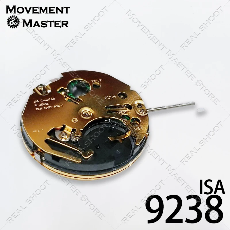 Movimiento de cuarzo Original dorado 9238, accesorios de reparación de repuesto de movimiento de reloj multifuncional de 6 manecillas