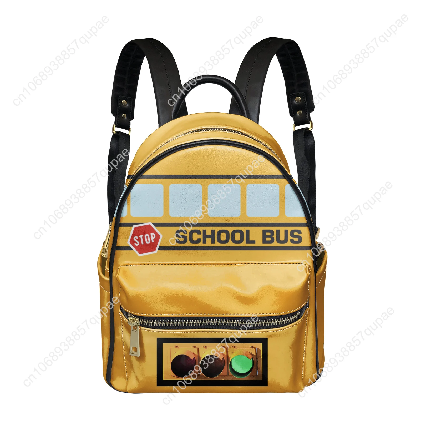 Yellow School Bus Printed Backpack Womens Men Personalized Double Shoulder Bag Business Travel Bookbag Rucksack Gift Daypack