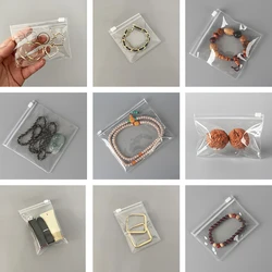 10/20PCS Transparent Plastic Pouches PVC Zipper Bag For Jewelry Bracelet Necklace Earrings Gift Storage Small Business Packages