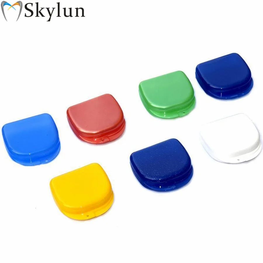 

10PCS Dental dentures Storage Tray boxes Dental Orthodontic Retainer Box Case can be put snoring teeth grinding sets SL804