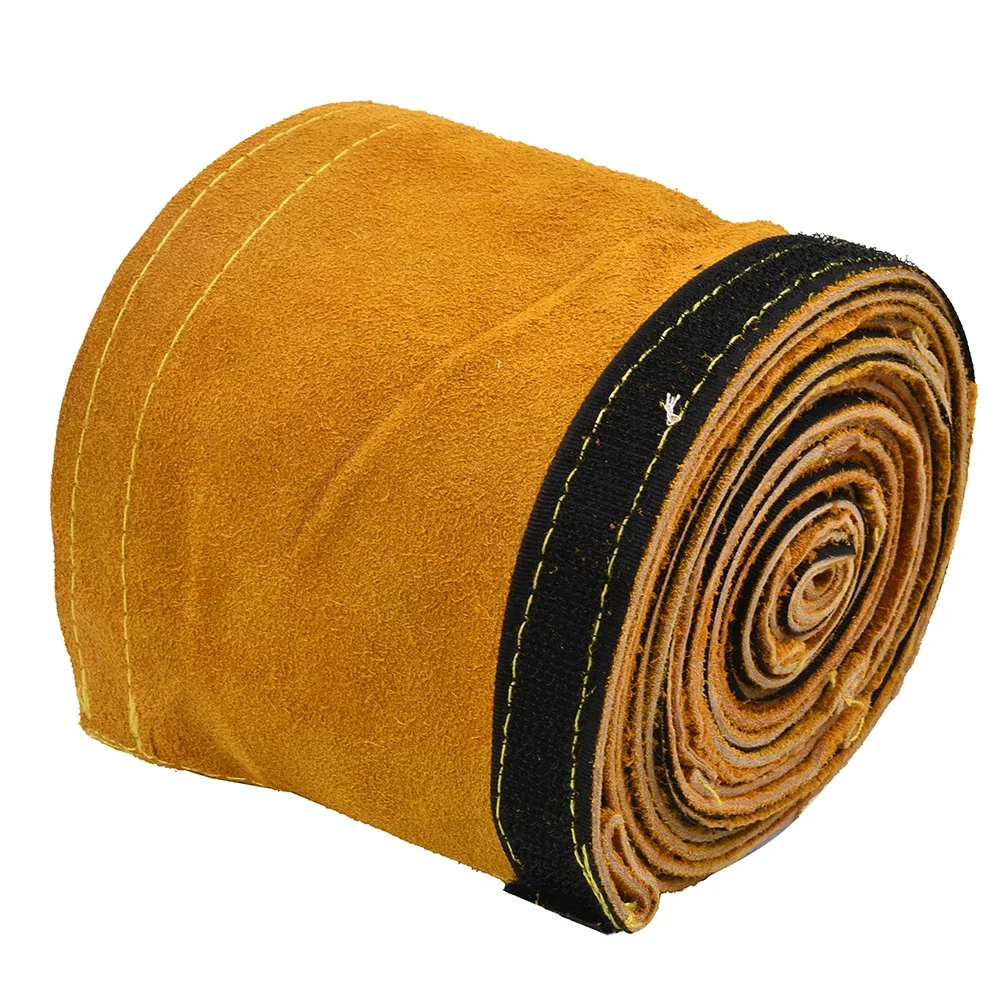 1 قطعة TIG الشعلة غطاء كابل لحام مخيط Mig/كابل بلازما TIG سترة جلد البقر طبقتين الأكمام الجلدية 3.5 متر Tig غطاء