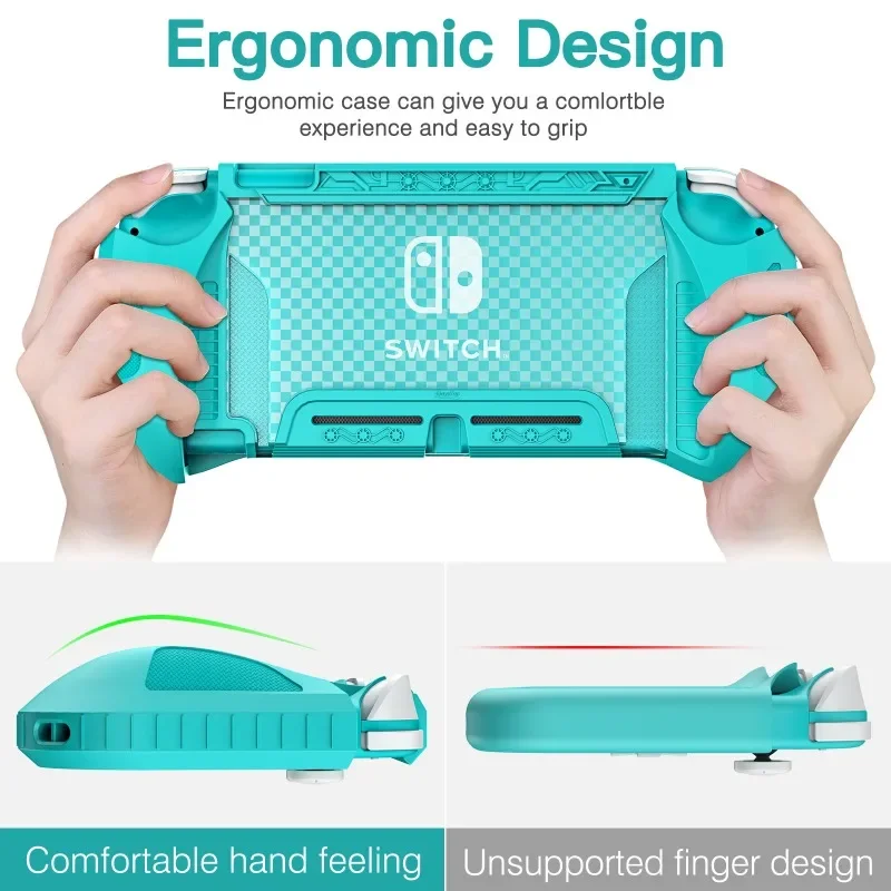 Étui de protection en TPU pour Nintendo Switch Lite, design ergonomique, toucher confortable, film Guatemala, 6 touches