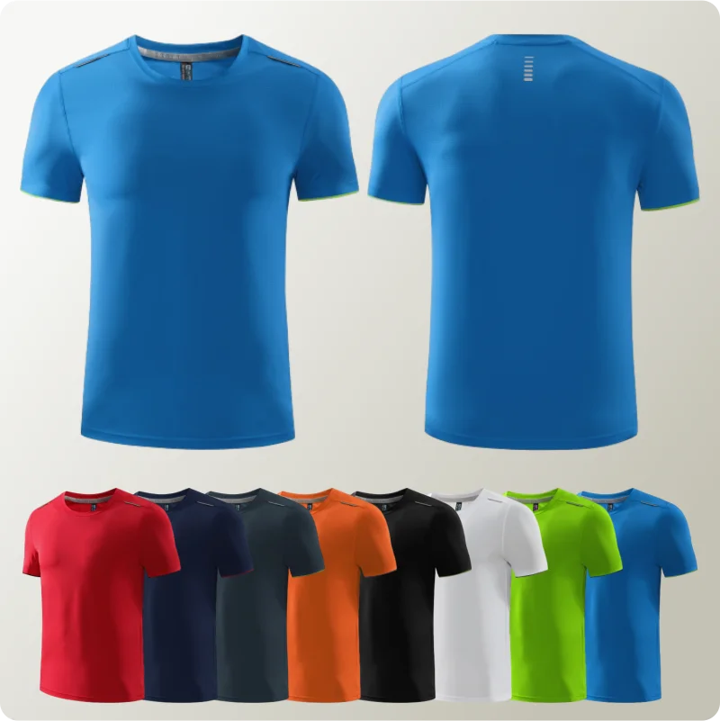 T Shirt For Sports Fitness Men Quick Dry Gym Training Clothing O-neck Short Sleeves Workout Jogging Tops Plus Size S to 4XL