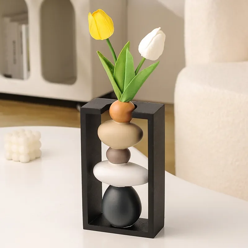 for Stone to run Ceramic Vase Ornament Light Luxury High End Living Room TV Cabinet Entrance Entryway Senior Home Decoration