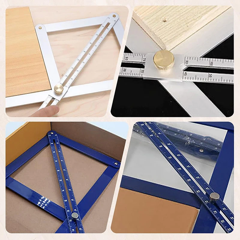 コーナーアングルファインダー 多機能分度器 スケール付きアングルファインダー マイターソーベベルゲージと木工用コーナーアングルファインダー