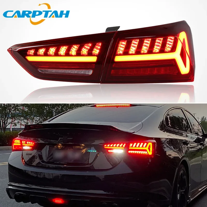 Car LED 12V Taillight For Chevrolet Malibu 2016 - 2020 2021 Rear Running Lamp Brake Reverse Dynamic Turn Signal Car Tail Light