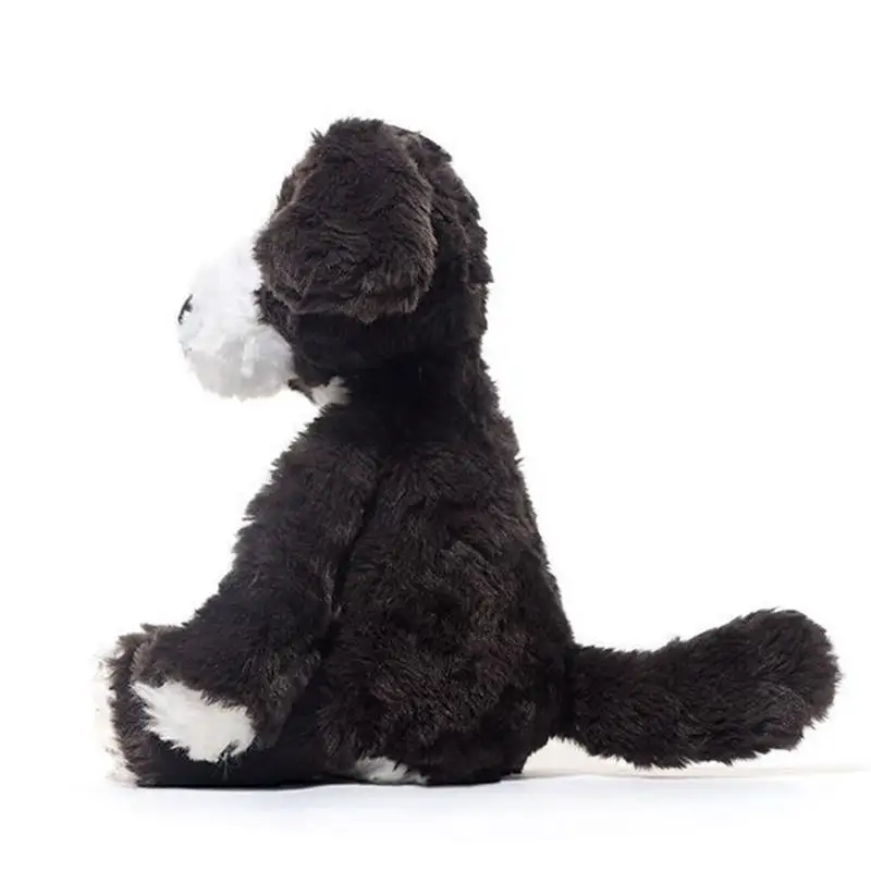 Peluche rembourrée Border Collie, poupée confortable, jouets animaux simulés, oreiller doux, décoration à câliner, cadeaux pour enfants, 24cm