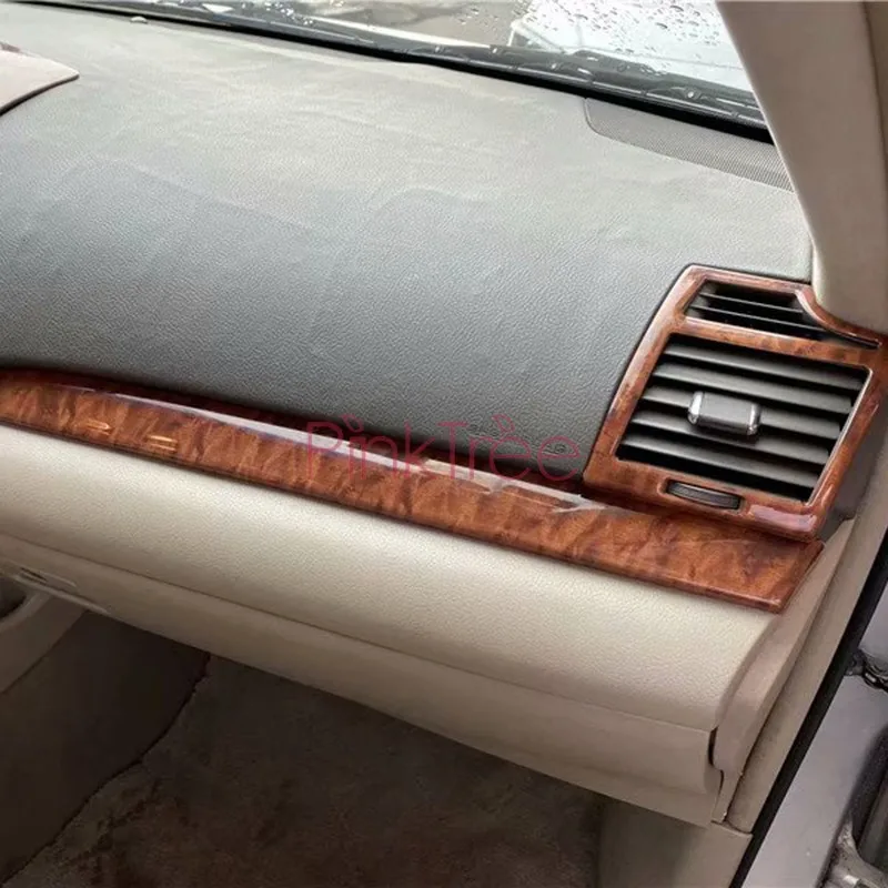 27 pcs Wooden Color Trim Panel Cover Package Sticker Interior Car Decoration Accessories For Toyota Camry 2006- 2011