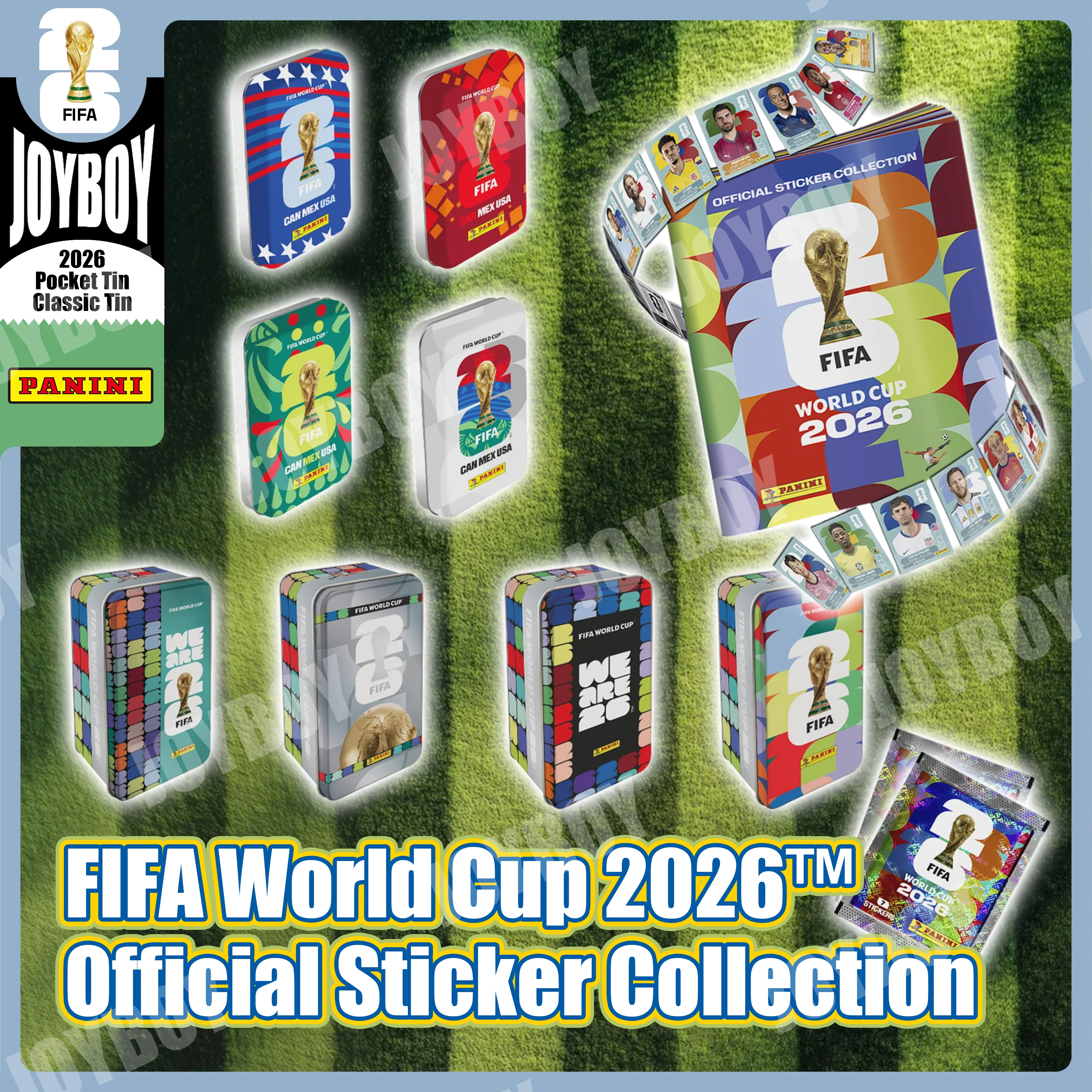 En Stock, Panini FIFA Mundial 2026, Lata de Colección Clásica con Pegatinas Oficiales PANINI, Recuerdo de Fútbol, Regalo de Fútbol