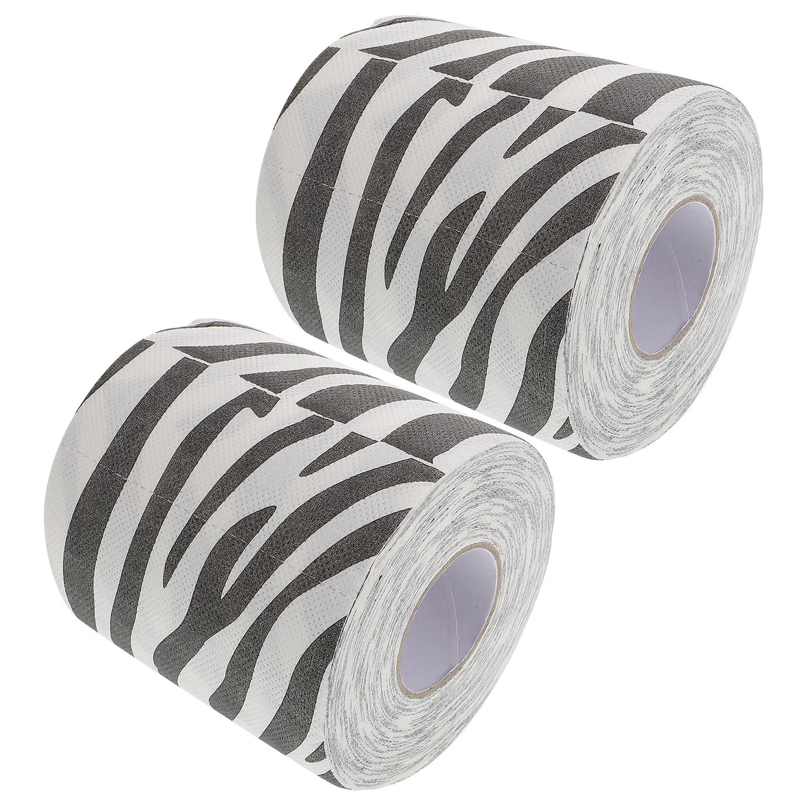 2 Pcs Printed Roll Paper Colored Toilet Animal Zebra Fabric Ribbon Adhesive Tape Mother