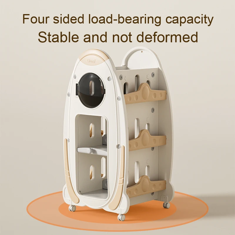 تصميم رف كتب دوار للأطفال، خزائن تخزين للأطفال، خزانة كتب، رف كتب بلاستيكي، رف كتب، أثاث، مجموعات ألعاب الغرفة