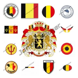Fashion Belgium Stickers Decal Belgium Flag Map National Emblem Styling Sticker Premium Quality Vinyl Car Decor Car Accessories