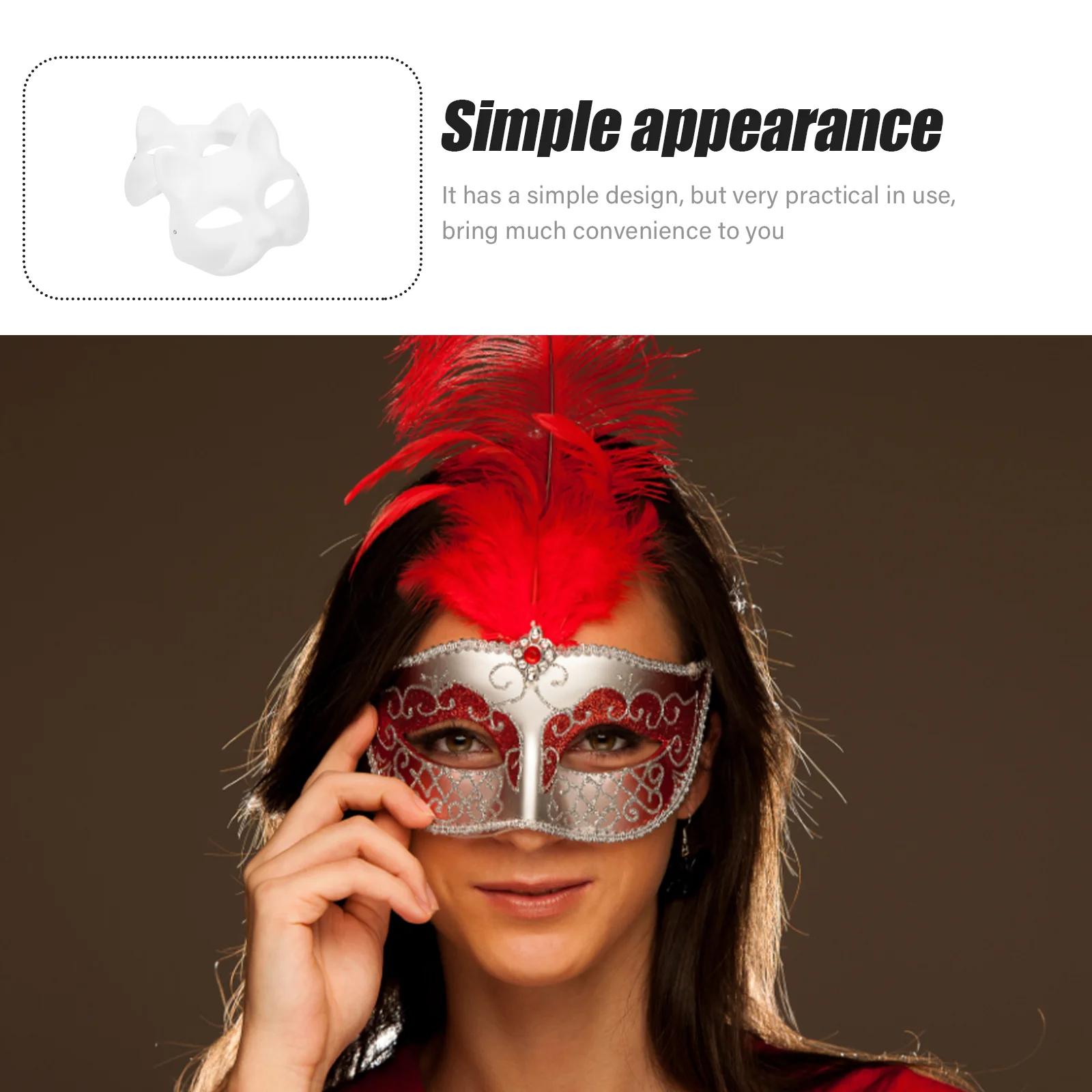 10 Pcs Fox Pulp Mask Paintable Face Makeup Animal Design Paper Party Stage Performance Props DIY Masks