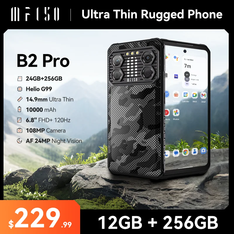 IIIF150 B2 Pro Rugged Mobile Phone G99 120Hz 6.8\'\' Screen 12GB+12GB 256GB 108MP Camera Ultra-Thin Rugged 10000mAh