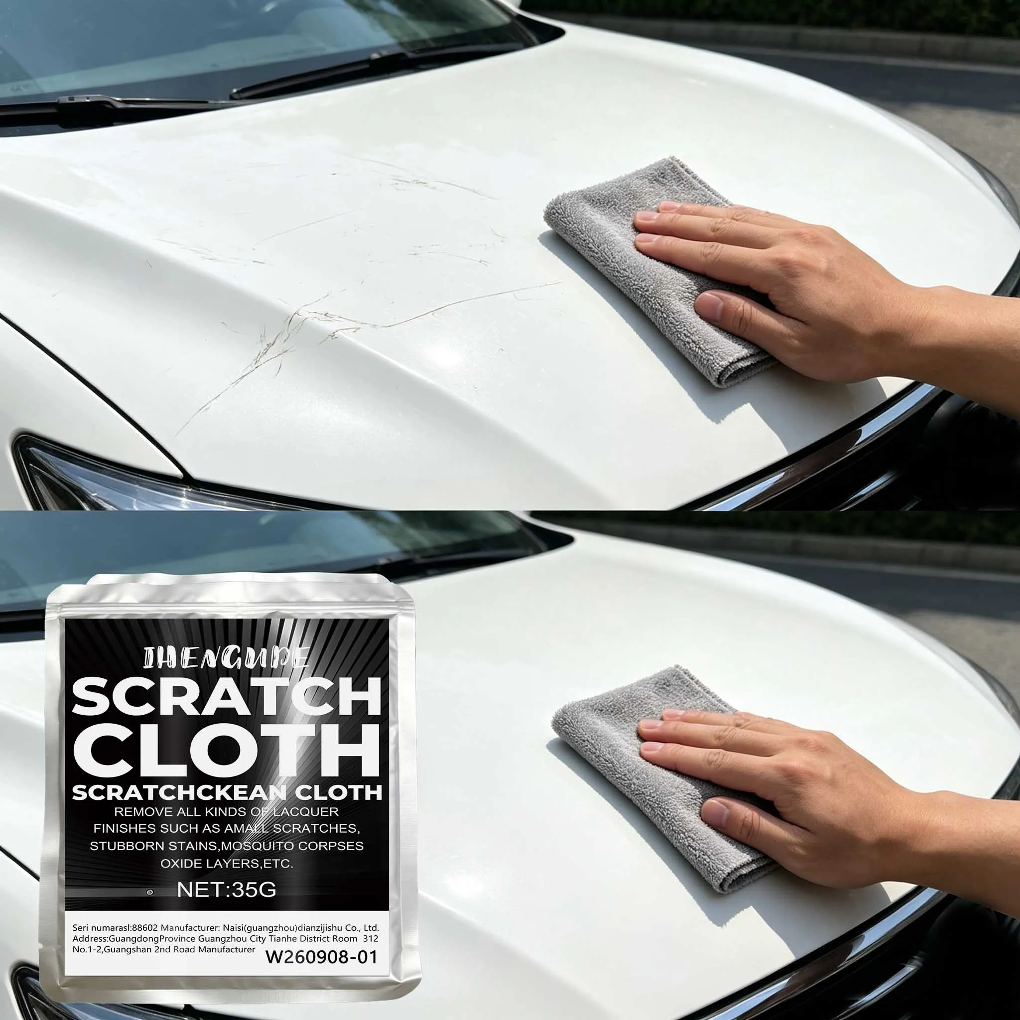 Upgraded Nano Magic Car Scratch Remover Cloth, Multipurpose Scratch Repair Cloth, Nanomagic Cloth for Car Paint Scratch Repair